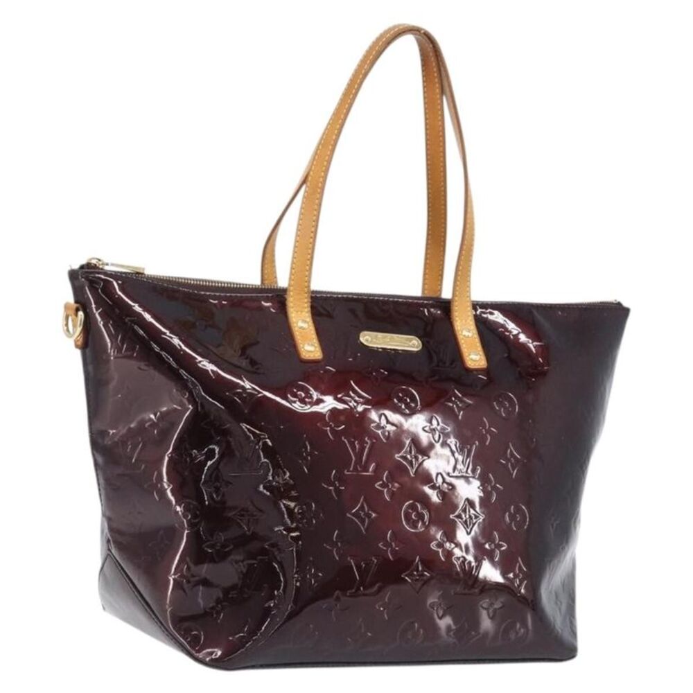 Louis Vuitton Bellevue Monogram Vernis Burgundy Patent_Leather Handbag